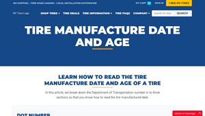Learn how to read the tire manufacture date and age of a tire | RV Tires - manufacturer date on tires