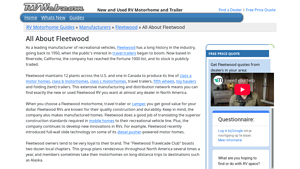All About Fleetwood | RVWeb.com - fleetwood rv manufacturer