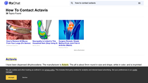 How To Contact Actavis - Topics - RxChat - actavis drug manufacturer