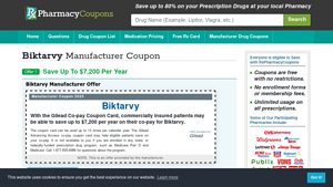 Biktarvy Coupon 2025 - Save up to $7,200 per year - Manufacturer Offer - biktarvy manufacturer