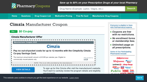 Cimzia Coupon 2025 - $0 Co-pay - Manufacturer Offer - cimzia manufacturer