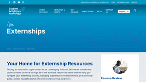 Externships - Student Academy of Audiology - audiology manufacturer externships