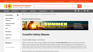 Crossfire Safety Glasses - Wholesale - safety sunglasses bulk