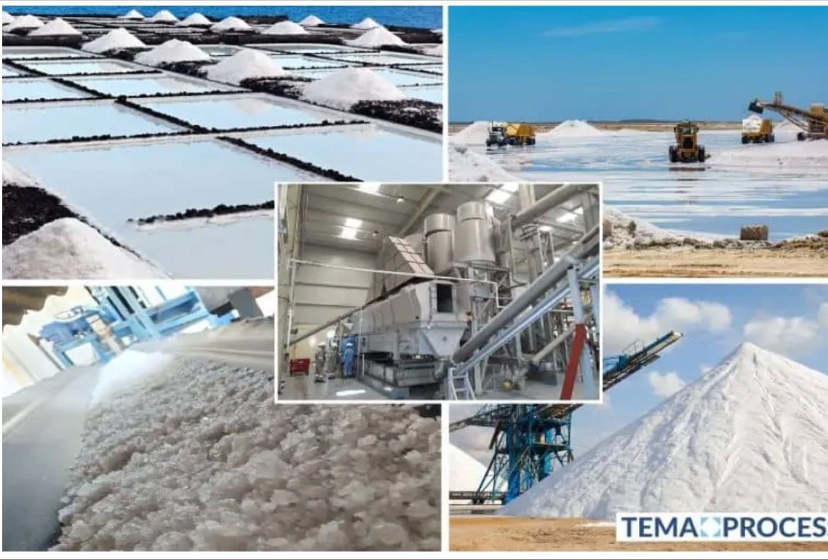 A relevant stock photo of salt manufacturer in a typical setting.