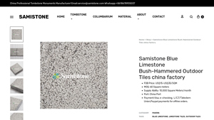 Samistone Blue Limestone Bush-Hammered Outdoor Tiles china ... - limestone tiles factory