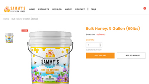 Bulk Honey: 5 Gallon (60lbs) - honey bulk