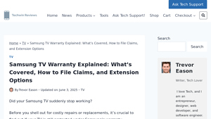 Samsung TV Warranty (#1 Guide) : All You Need To Know - samsung tv manufacturer warranty