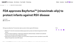 FDA approves Beyfortus™ (nirsevimab-alip) to protect infants against ... - beyfortus manufacturer