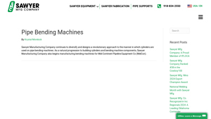 Pipe Bending Machines - Sawyer Mfg. Company - pipe bending machine factory