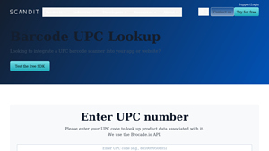 UPC Lookup - Scandit - 1992 manufacturer code lookup