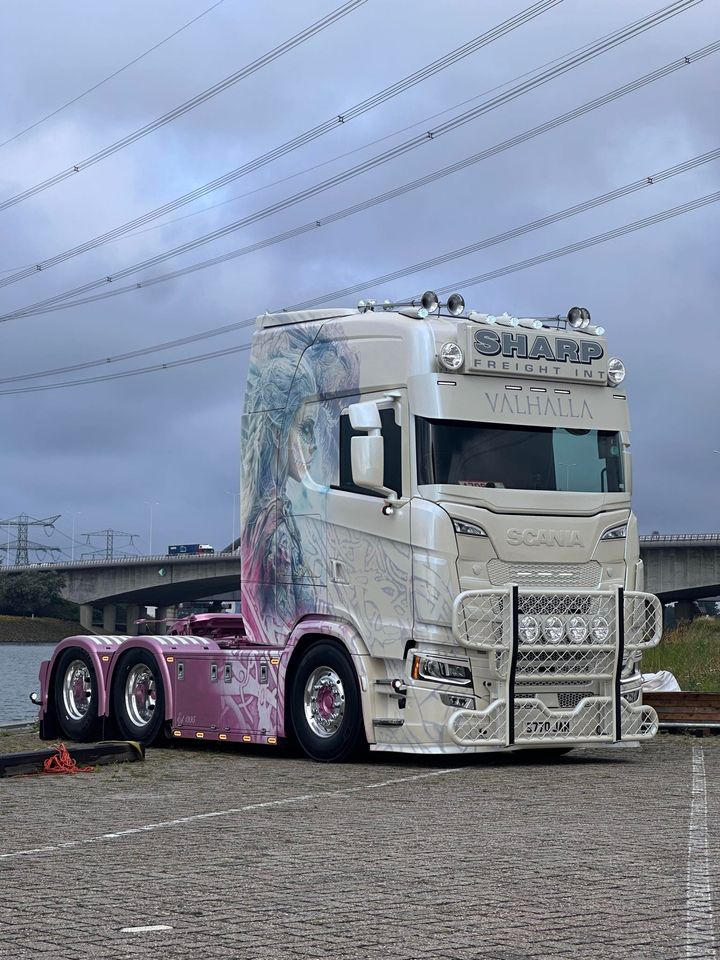 A relevant stock photo of scania s custom in a typical setting.