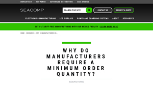 Why Do Manufacturers Require a Minimum Order Quantity? - min per manufacturer