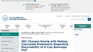 SEC Charges Keurig with Making Inaccurate Statements ... - SEC.gov - dr pepper manufacturer