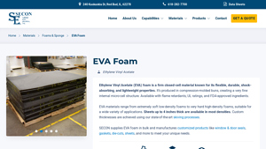 EVA Foam - Secon Rubber & Plastics, Inc. - eva foam manufacturer