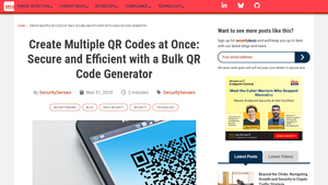 Secure and Efficient with a Bulk QR Code Generator - SecuritySenses - qr code generator bulk