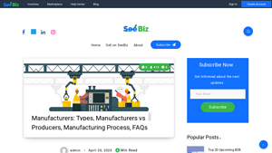 Manufacturers: Types, Manufacturers vs Producers ... - SeeBiz - manufacturer production