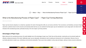 What is the Manufacturing Process of Paper Cups? - paper cup machine factory
