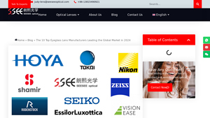 The 10 Top Eyeglass Lens Manufacturers Leading the Global Market in ... - lens manufacturer