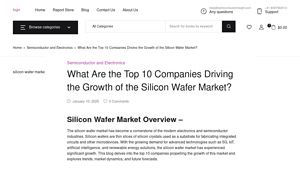 Top 10 Companies Driving the Growth of the Silicon Wafer Market - silicon wafer manufacturer