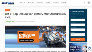 List of Top Lithium-ion Battery Manufacturers in India - lithium ion battery manufacturer