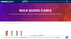 Bulk Audio Cable - Sescom - audio cable bulk