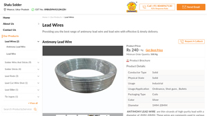 Antimony Lead Wire Manufacturer from Meerut - Shalu Solder - lead wire factory