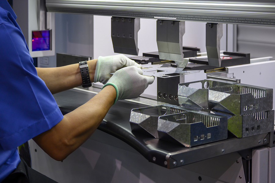 A relevant stock photo of sheet metal manufacturer in a typical setting.