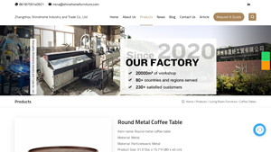 China Round Metal Coffee Table Factory - Shinehome - metal coffee table factory