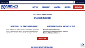 Strapping Machinery & Strappers - Crown Packaging Corp. - strapping machine factory