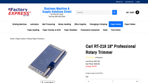 Carl RT 218 18 inch Professional Rotary Trimmer - Factory Express - paper trimmer factory