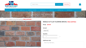 Middle Cut Clay Flooring Bricks. FREE SHIPPING! - Morton Stones - brick flooring company