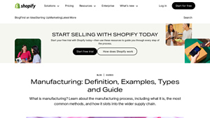 Manufacturing: Definition, Examples, Types and Guide - Shopify - manufacturer production