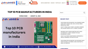 Top 10 PCB manufacturers in India - shoutnhike.com - manufacturer of pcb in india
