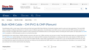 Bulk HDMI Cable - CM (PVC) & CMP (Plenum), Buy per Foot or ... - micro hdmi cable bulk