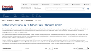 Cat6 Direct Burial & Outdoor Bulk Ethernet Cable, per Foot - 1000 ft - cat6 network cable bulk