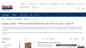 Cat5e Cable - Plenum Bulk Ethernet, per Foot or 500 - 1000 ft - cat 5 cable bulk