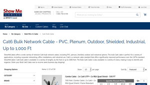 Bulk Cat6 Cable - Up to 1000 ft, Network, PVC, Plenum, Outdoor ... - cat 6 cable bulk