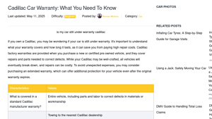 Cadillac Car Warranty: What You Need To Know | ShunAuto - cadillac manufacturer warranty