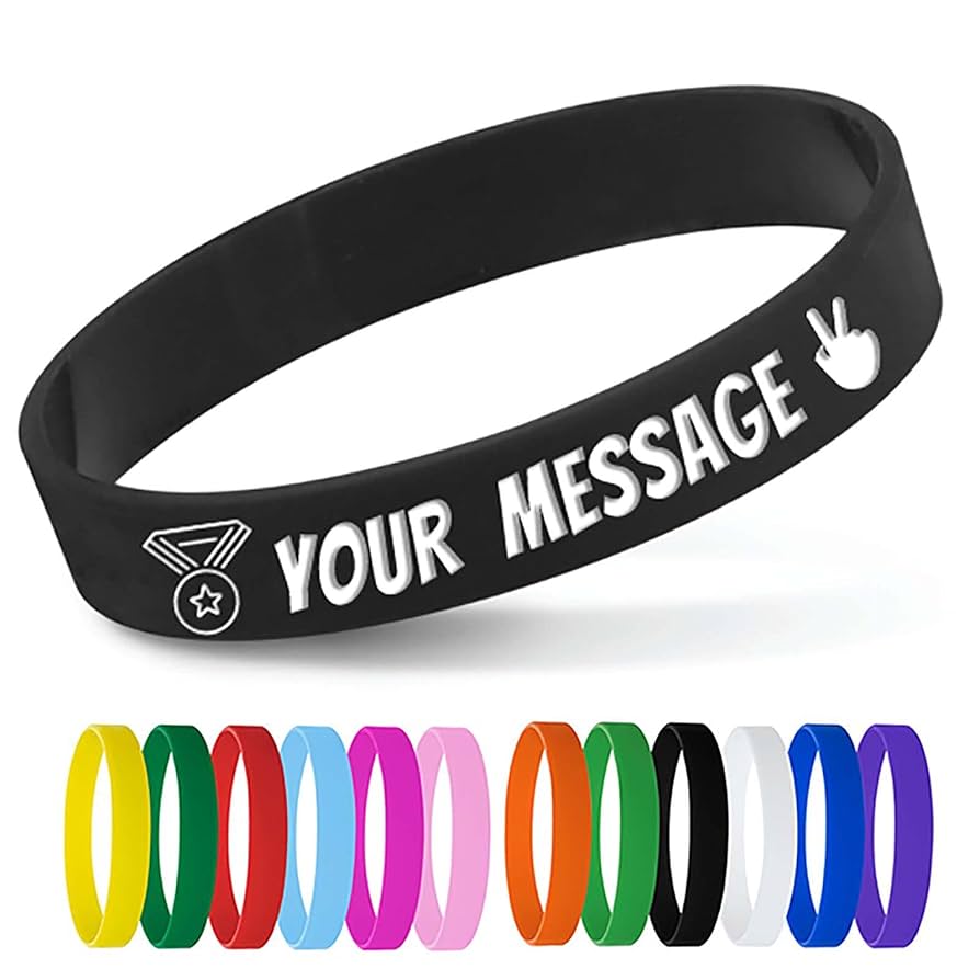 A relevant stock photo of silicone bracelet custom in a typical setting.