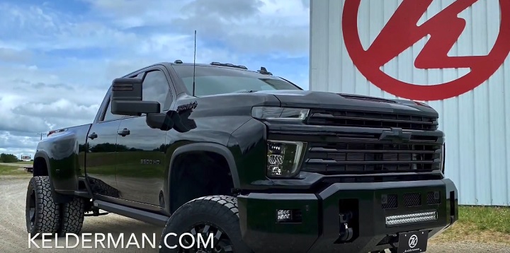 A relevant stock photo of silverado 3500 custom in a typical setting.