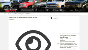 How to find my body code for Amazon garage - manufacturer body code