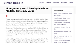 Montgomery Ward Sewing Machine Models, Timeline, Value - Silver Bobbin - montgomery ward manufacturer