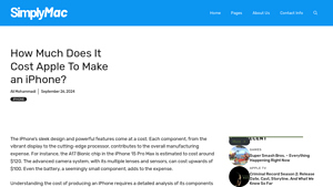 How Much Does It Cost Apple To Make an iPhone? - SimplyMac - iphone manufacturer price
