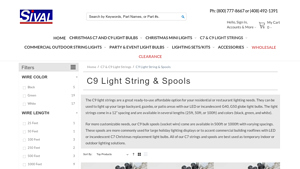 C9 Light String & Spools - Sival, Inc - c9 christmas lights bulk