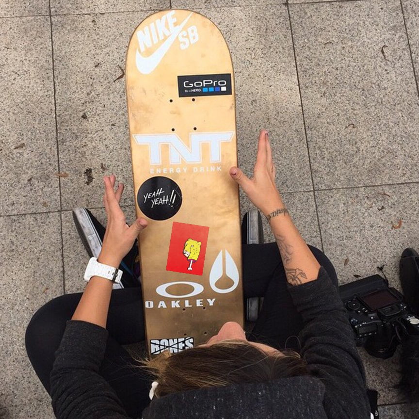 A relevant stock photo of skateboard stickers custom in a typical setting.