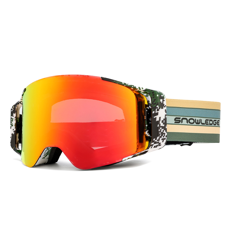 A relevant stock photo of ski goggle manufacturer in a typical setting.