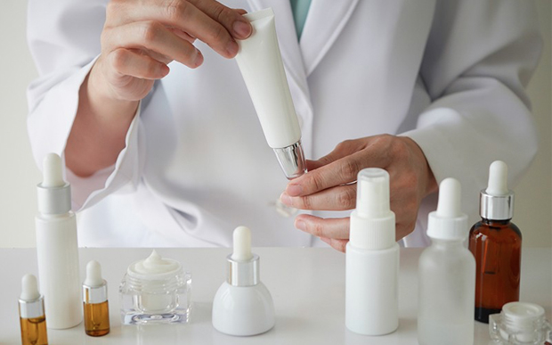 A relevant stock photo of skin care manufacturer in a typical setting.