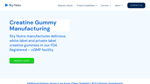 Creatine Gummy Manufacturing - Sky Nutro - creatine manufacturer