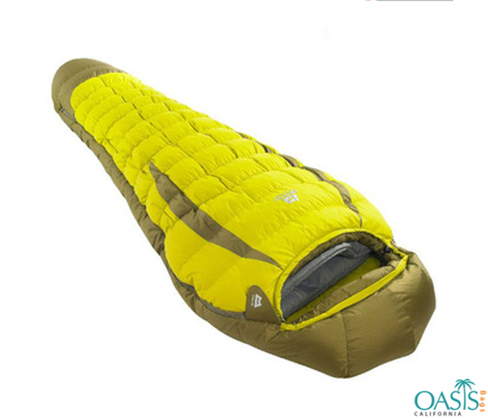 A relevant stock photo of sleeping bag manufacturer in a typical setting.
