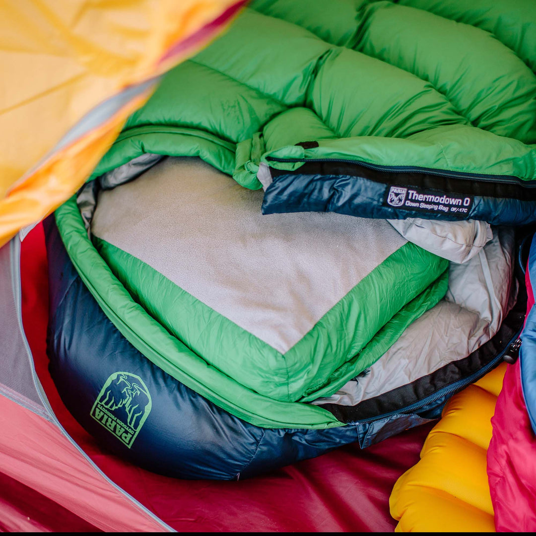 A relevant stock photo of sleeping bag manufacturer in a typical setting.